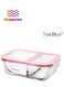 Crystal fresh Food Container 1000ml High Borosilicate Glass And Pp Lid