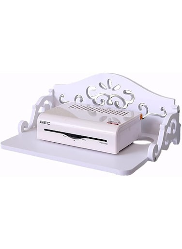 N / B Makeup Toy Wall Mount Floating Shelf for Tv Components WiFi Router Storage Boxes TV Set-top Box Rack WiFi Router Storage Boxes Wifi Wall Mount Shelf Decoder Rack