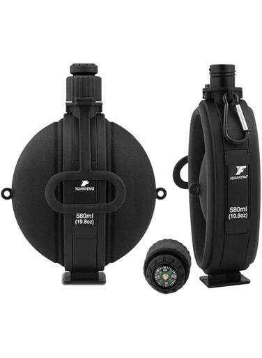 RichLuck Collapsible Silicone BPA Free 580ML Travel Water Bottle for Gym Camping Hiking Sports