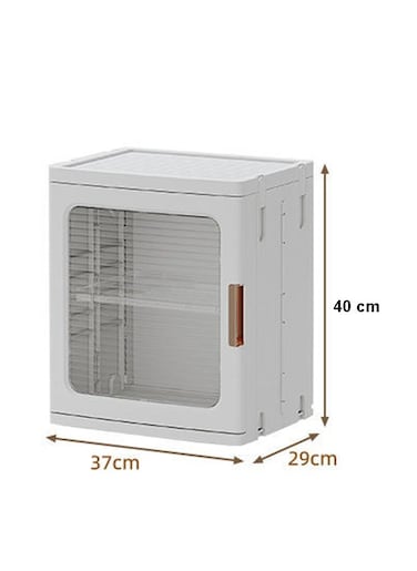 Single Layer Clear Folding Storage Boxes with Wheels