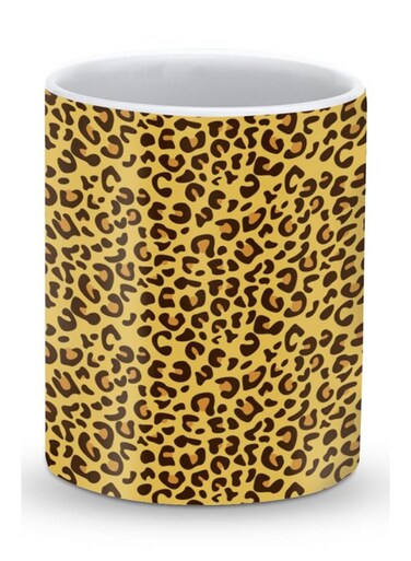 Premium Leopard Skin Designer Mug Yellow/Black