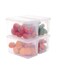 Fridge Storage Containers Produce Saver, 4 Pack x 4L Stackable Refrigerator Organizer Keeper with Handle To Keep Fresh for Produce, Food,Fruits, Vegetables, Meat and Fish,Clear