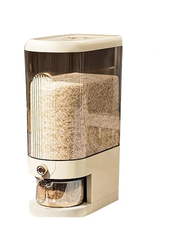 Paporich Rice Dispenser, Rice Containers Storage, Sealed Moisture Proof Rice Bucket with Measuring Cup, Large Grain Flour Soybean Container Storage for Kitchen Pantry Household (10kg)