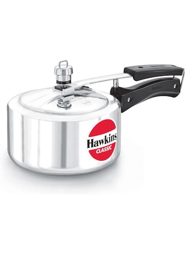 Hawkins Classic Aluminium Inner Lid Pressure Cooker, 2 Litre, Silver (CL20)