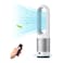 Bladeless Fan, 22" Quiet Tower Fan with Remote, 8 Speeds, 9H Timer, 80&deg; Swing, LED Display with Aut