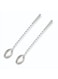 East 2 Piece Stainless Steel Bartender Mixing Spoon Cocktail Silver Stirrer - Spiral Pattern Bar Spoon Stirring Hand Polished - Spoon with Long Handle
