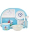 ZAD HOME Bamboo Fiber Plate, healthy Children Tableware Feeding, 5 Pieces Sets (ZH-214-M)