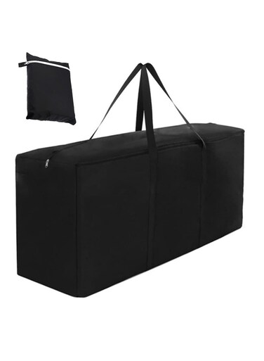 260L Large Storage Bags, 210D Waterproof, Dustproof, Thickened Robust Oxford Material Underbed Storage Bags for Clothes, Bedding, Clothing, Moving Home (122 x 39 x 55 cm)Black