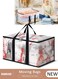 Large Clear Moving Bags, Oversized Storage Bag with Backpack Straps, Double Zippers,Storage Totes For Space Saving, Fold Flat, Alternative to Moving Box, Sturdy Carrying Handles for Travel,College Moving Supplies,Bedding,Clothes