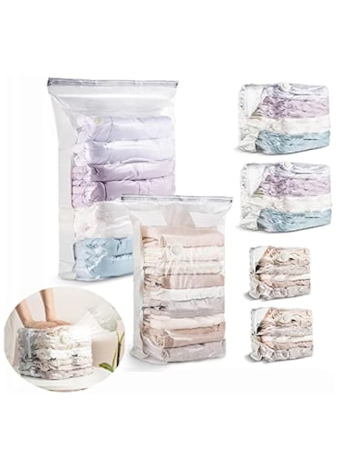 Vacuum Storage Bags Jumbo Cube 6 Pack Space Saver Bags Extra Large Vacuum Seal Bags For Comforters Blankets Clothes 3 Jumbo 3 Medium Closet Organizers And Storage Bags Vacuum Sealed