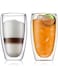 Lushh Set of 2 PCS 450 ML Double Wall Glass Cup Set,Handmade Tea Transparent Drink ware
