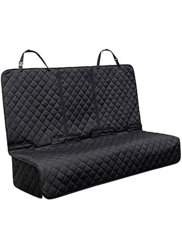 Waterproof Dog Car Seat Covers Pet Seat Cover Nonslip Bench Seat Cover Compatible for Middle Seat Belt and Armrest Fits Most Cars, Trucks, SUVs