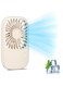 QUEENADA Handheld Fan Mini Fan - Small Fan Portable with Bracket, USB Rechargeable Fan with 3 Speeds, Makeup Fan for Office Outdoor Travel(White)
