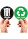 BPA Recycle Sticker for Trash Can - Perfect Bin Labels - 12.7 cm by 12.7 cm