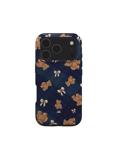 جراب Mobcos المميز بنقشة تيدي بلايد لهاتف iPhone 17 Pro Max، متوافق مع غطاء صلب مزدوج الطبقات مع حماية من السيليكون - غطاء مقاوم للخدوش والصدمات