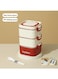 Microwaveable 3 Tier Thermal Lunch Box Portable Insulated Lunch Containers With Bag, Leakproof Stackable Stainless Steel Food Container For Adults Kids
