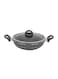 Smart Granite Series 28 CM Forged Aluminum Wok Pan with Glass Lid and Soft Touch Handles - RF11967, Induction Compatible, Perfect for Deep and Shallow Frying