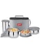 MILTON Lunch Box with Bag, Set of 4, (3 Food Containers - 200 ml, 320 ml, 500 ml &amp; 1 Tumbler - 380 ml), Stainless Steel Leak-Proof Tiffin for Kids, School, Office لانش بوكس - Delicious Combo - Grey