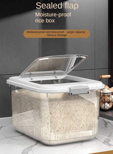 Essential Kitchen Item: White Rice Bucket (Capacity: 6 kg)