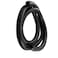 Aexit 2m (Electrical Equipment) Length 25mm Flexible Insulated Black PVC Corrugated Tube Hose Pipe