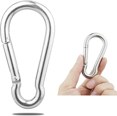 GRANDBUY Large Spring Snap Hook Carabiner - 304 Stainless Steel Heavy Duty Clip For Outdoor Use