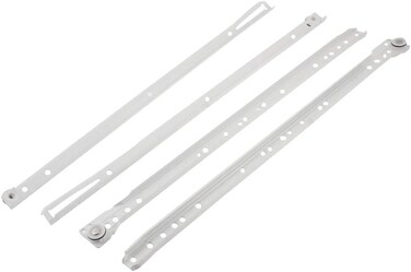 Aexit Repair Parts White Metal Computer Desk Drawer Slides Pair 18" W Screws