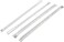 Aexit Repair Parts White Metal Computer Desk Drawer Slides Pair 18" W Screws