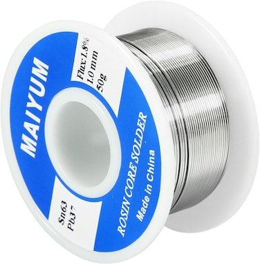 MAIYUM 63-37 Tin Lead Rosin Core Solder Wire For Electrical Soldering (1.0mm 50G)
