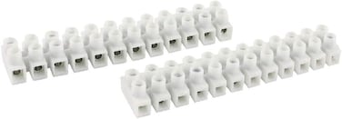 X-DREE EE 2 Pcs White Plastic Housing Double Row 12 Way Screw Terminal Block 450 &Nu; 1.5A