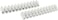 X-DREE EE 2 Pcs White Plastic Housing Double Row 12 Way Screw Terminal Block 450 &Nu; 1.5A