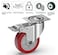 GBL Heavy Duty Castor Wheels With 4 Brakes + Screws - 100mm Up To 600Kg - Pack Of 4 No Floor Marks Silent Caster For Furniture - Swivel Rubbered Trolley Wheels - Silver