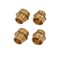 X-DREE EE 1/2Bspx3/8Bsp Male Thread Brass Hex Nipples Pipe Fittings Connectors 4Pcs