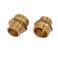 X-DREE EE 1/2Bspx3/8Bsp Male Thread Brass Hex Nipples Pipe Fittings Connectors 4Pcs
