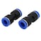 Aexit 2 (Power Tool) Pcs 12mm Dia 2 Way Straight Tube Hose Pneumatic Air Quick Fitting Push In Connector