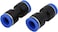 Aexit 2 (Power Tool) Pcs 12mm Dia 2 Way Straight Tube Hose Pneumatic Air Quick Fitting Push In Connector