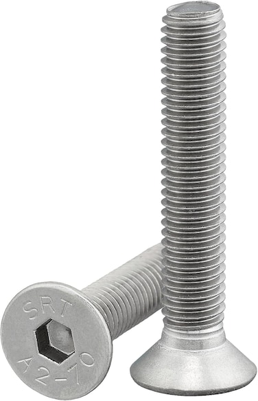 DSM-Verbindungstechnik Countersunk Screw With Hexagon Socket (Isk) According To Iso 10642 / Din 7991, Stainless Steel, A2, V2A, Countersunk Screw, Hexagon Socket Screws With Countersunk Head