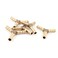 X-DREE 5Pcs 1/4" Brass Hose Barb Air Gas Y Shaped 3 Way Connector Fittings