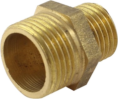 Aexit Brass (Tool Holder) 1/4 Pt X 3/8 Pt Male Thread Hex Nipple (59Ry493Qf526) Fitting Connector