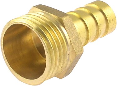 X-DREE Brass 12mm Hose Barb To 1/2" Pt Male Thread Pneumatic Coupling Connector