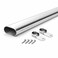 MKGT Oval Rail Wardrobe Polished Chrome Hanging Tube Metal Closet Organizer Cut To Size + End Supports And Screws (900mm (0.9m) ~35.4&Prime;)