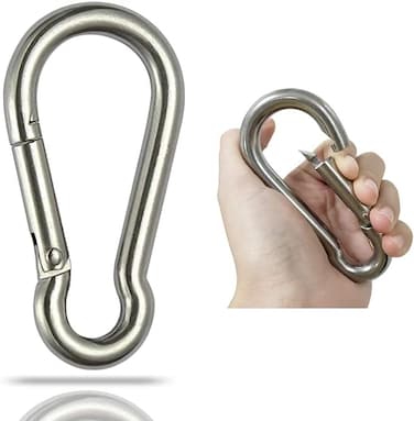 GRANDBUY Large Spring Snap Hook Carabiner - 304 Stainless Steel Heavy Duty Clip For Outdoor Use