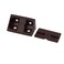 X-DREE Closet Cabinet Plastic 4 Holes Shelf Corner Brace Joint Brackets Support Brown 50Pcs