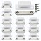 Le-Stone 12Pack Cupboard Magnetic Door Catch For Cabinet Heavy Duty Magnet Catches Kitchen Latch Small Home Furniture Plastic Shell Metal Plate With 48Pcs Screws (White)