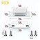 Le-Stone 12Pack Cupboard Magnetic Door Catch For Cabinet Heavy Duty Magnet Catches Kitchen Latch Small Home Furniture Plastic Shell Metal Plate With 48Pcs Screws (White)