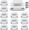 Le-Stone 12Pack Cupboard Magnetic Door Catch For Cabinet Heavy Duty Magnet Catches Kitchen Latch Small Home Furniture Plastic Shell Metal Plate With 48Pcs Screws (White)