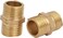 X-DREE 1/4Bsp Male Thread Brass Hex Nipple Air Connector Pipe Quick Fitting 2Pcs