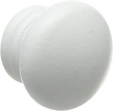 Merriway Bh03886 Pine Wood Drilled Cupboard Cabinet Drawer Door Knob White Finish 38mm 1.1/2 Inch - Pack Of 1