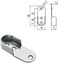 MKGT Oval Rail Wardrobe Polished Chrome Hanging Tube Metal Closet Organizer Cut To Size + End Supports And Screws (End Support)