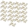 Aexit 10mm (Construction Hardware) Dia Twin Wheel Plastic Curtain Track Rail Slide Roller Glider Beige 50Pcs