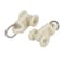 Aexit 10mm (Construction Hardware) Dia Twin Wheel Plastic Curtain Track Rail Slide Roller Glider Beige 50Pcs